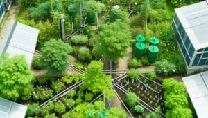 implementeer groene irrigatiesystemen tuin